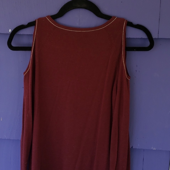 Shoulder cut out cashmere blend long sleeve - Picture 6 of 6
